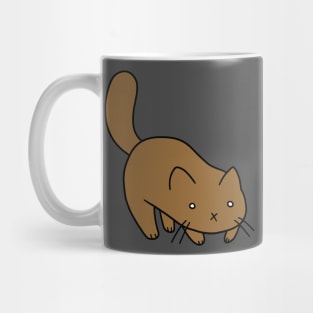 Curious Brown Cat Mug